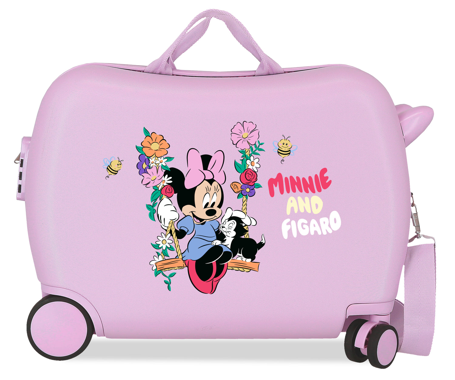 VALIGIA INFERIOREABS 4R.(2 MULTI.) 50CM. MINNIE E FIGARO LILLA
