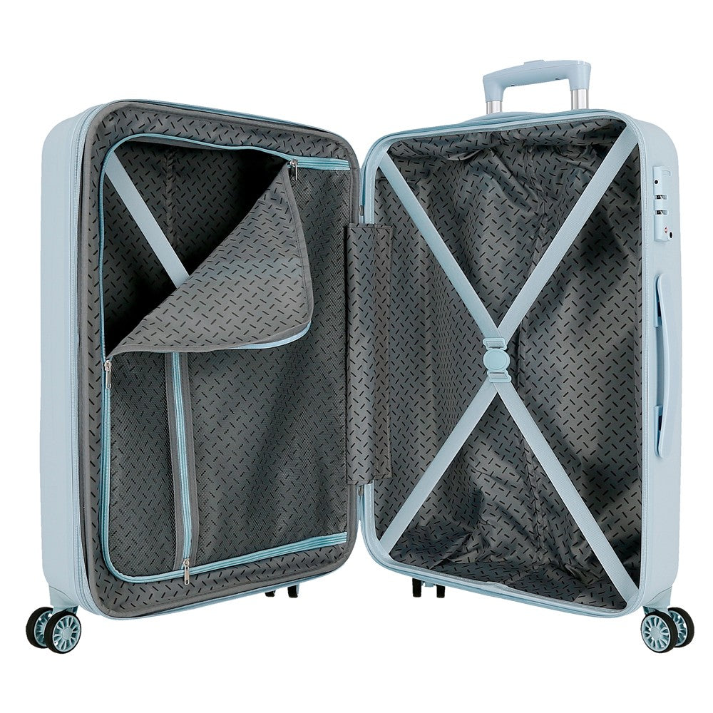 TROLLEY ABS 65CM.4R.C/EXP. FROZEN SISTER FOREVER LIGHT BLUE