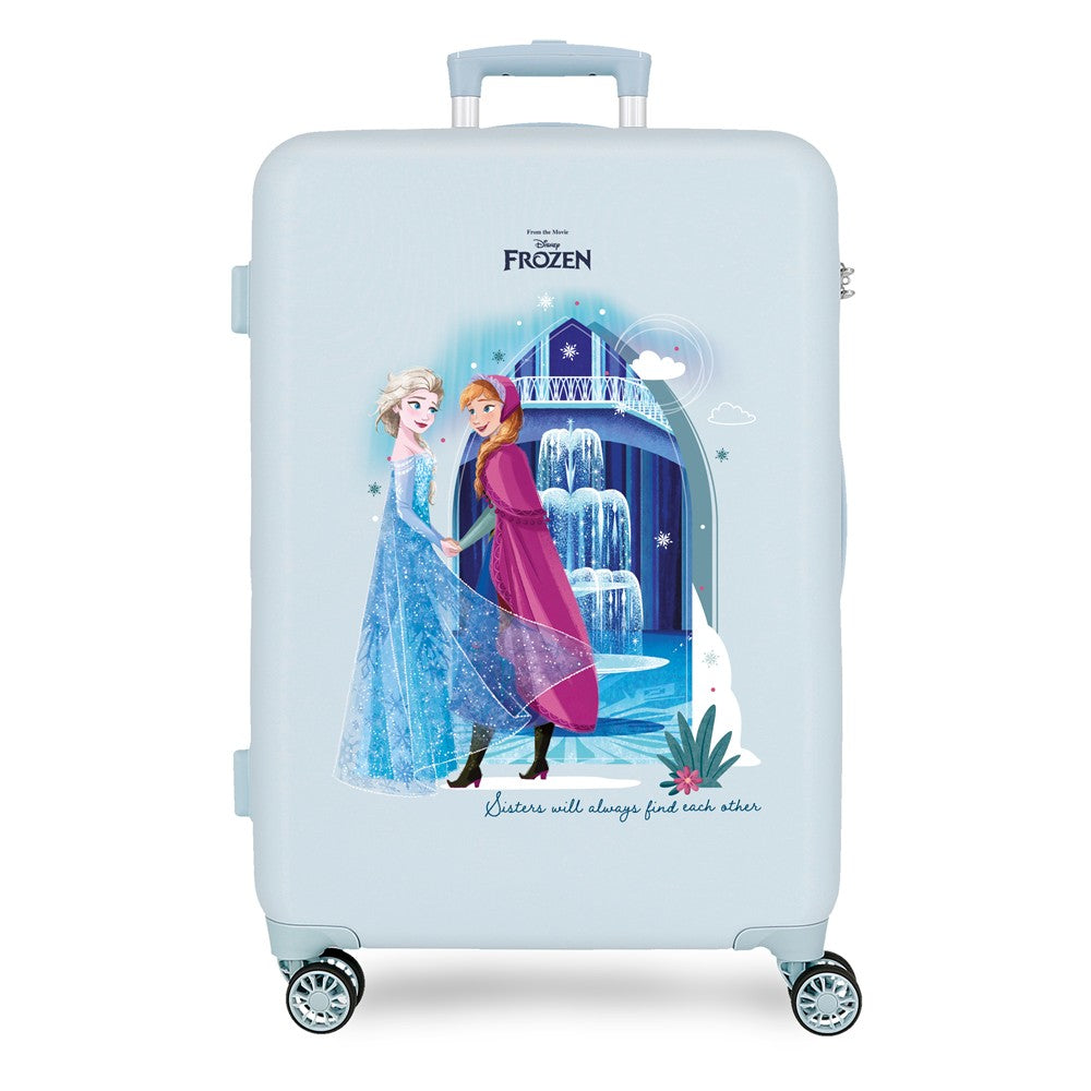 TROLLEY ABS 65CM.4R.C/EXP. FROZEN SISTER FOREVER LIGHT BLUE