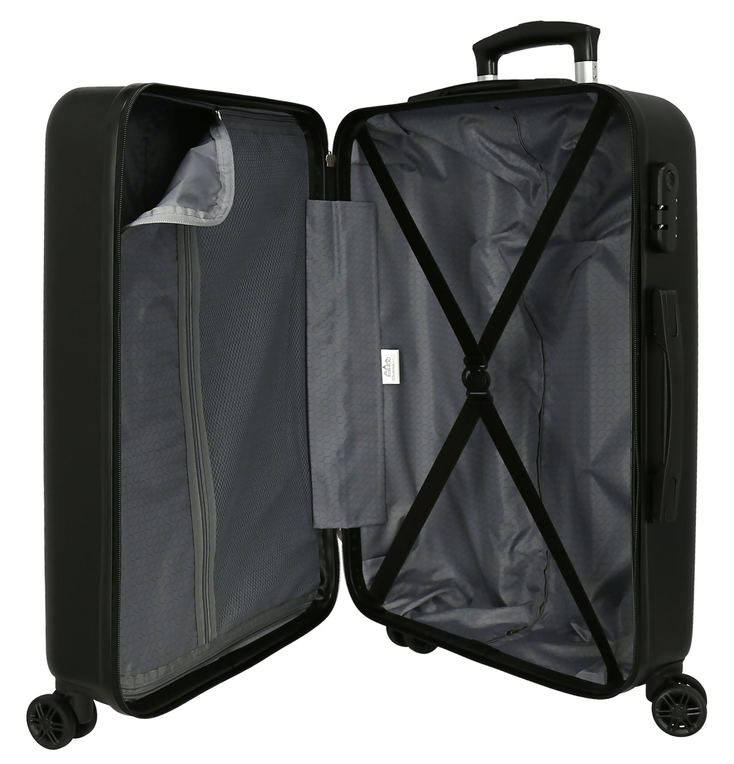 SET/2 TROLLEY ABS 55-65CM.4R. MONSTERS MONSTROPOLIS BLACK