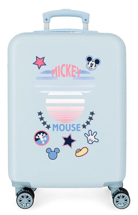 3221721 TROLLEY ABS 55CM. 4R. MICKEY DENIM AZUL