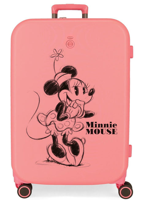 3669222 TROLLEY ABS 70cm.4r.  MINNIE HAPPINESS CORAL