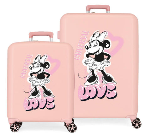 3739724 SET/2 TROLLEY  ABS 55-70CM.4r.MINNIE Heart NUDE