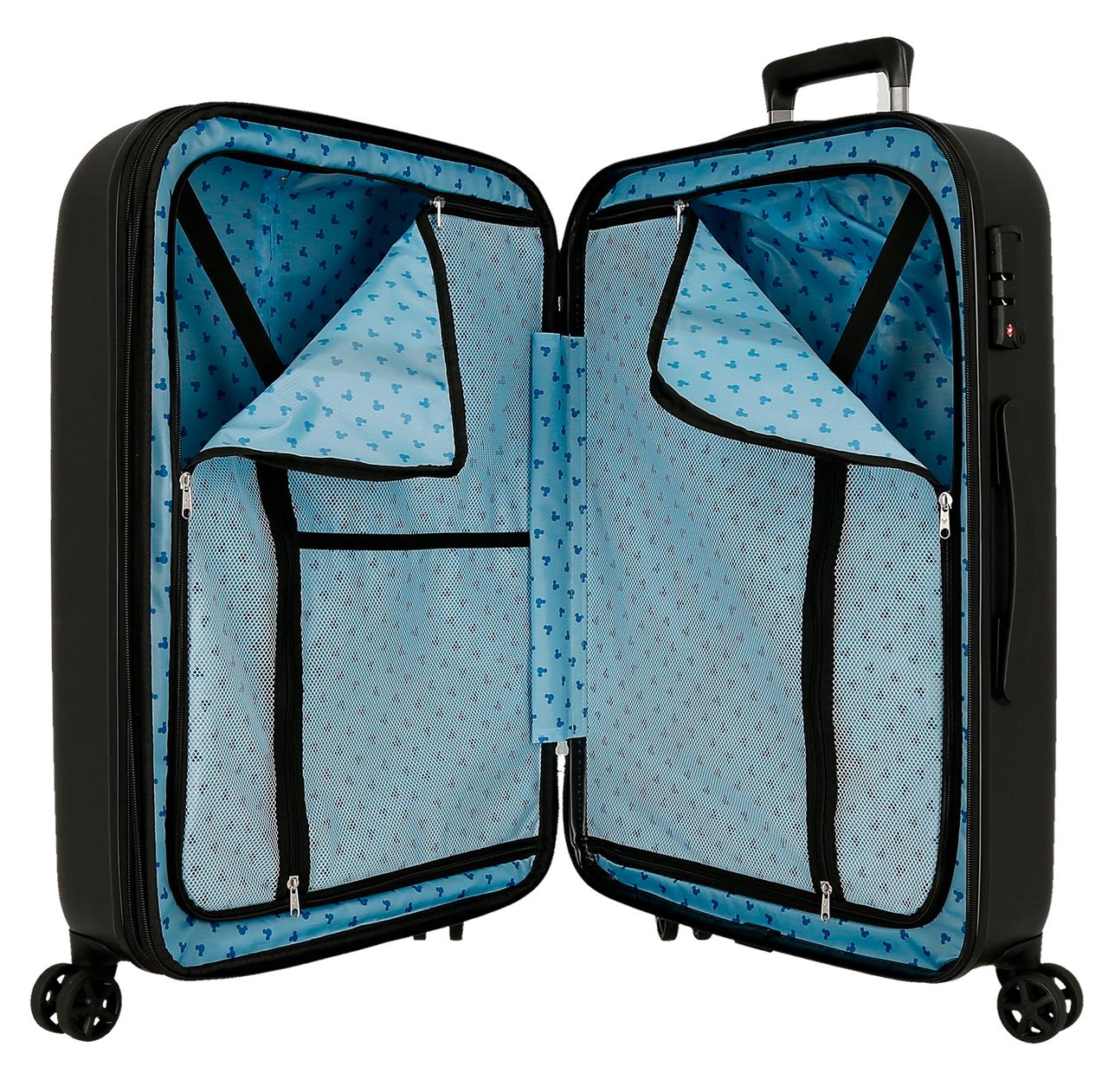 5418821 TROLLEY ABS 70cm. C/ext. 4r. MICKEY Good Trip Black