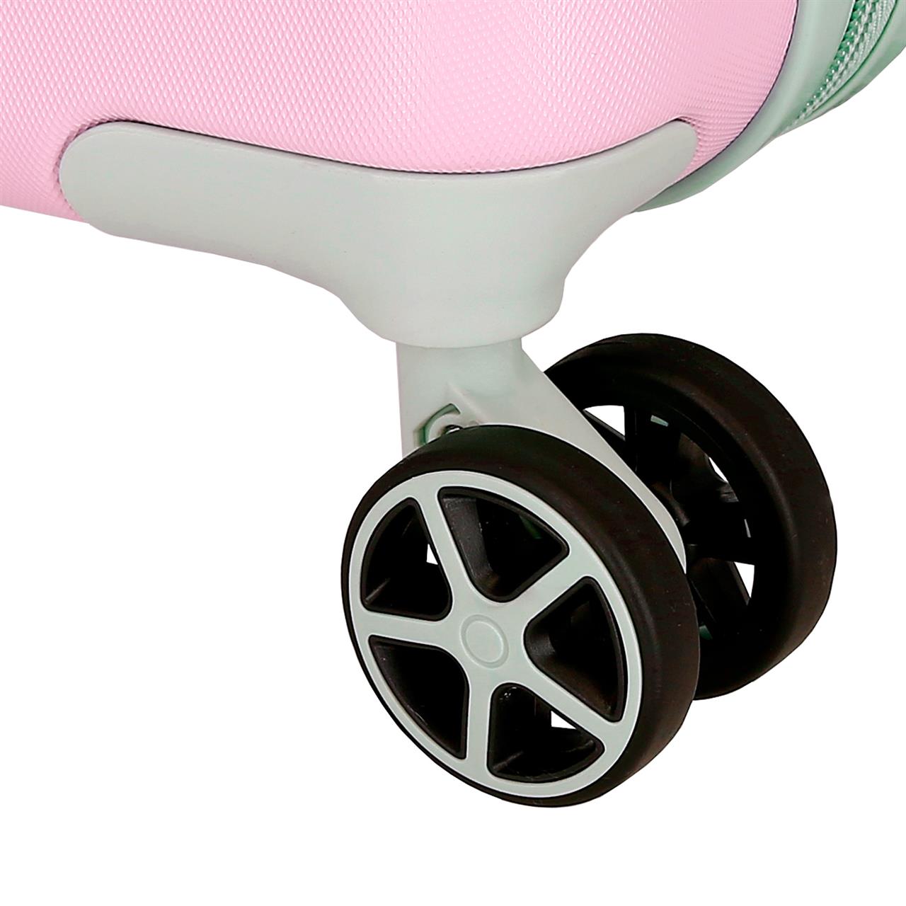 5439222 TROLLEY ABS 65CM. 4r. MICKEY Verrückte Reise Rosa