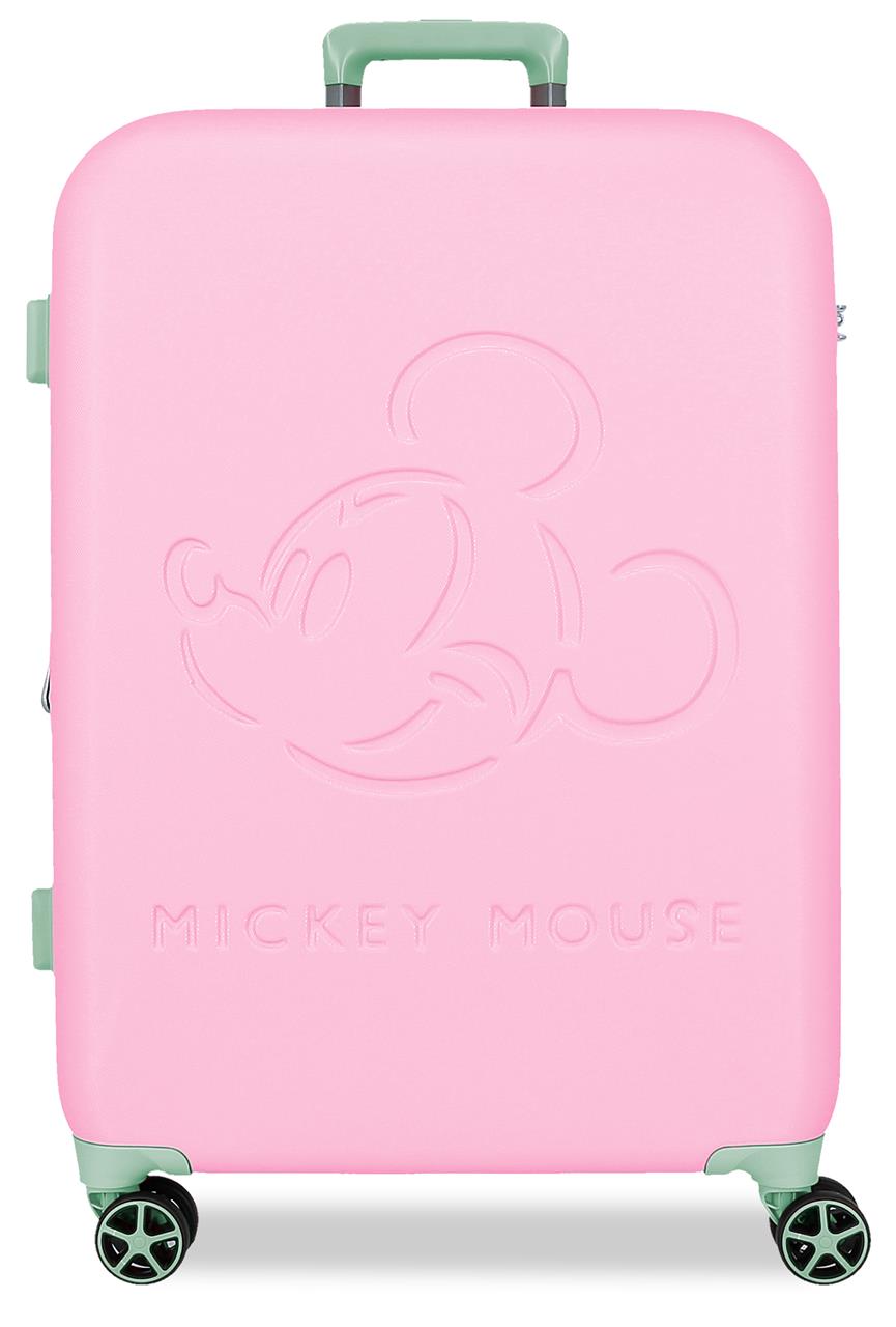 5439222 TROLLEY ABS 65CM. 4r. MICKEY Verrückte Reise Rosa