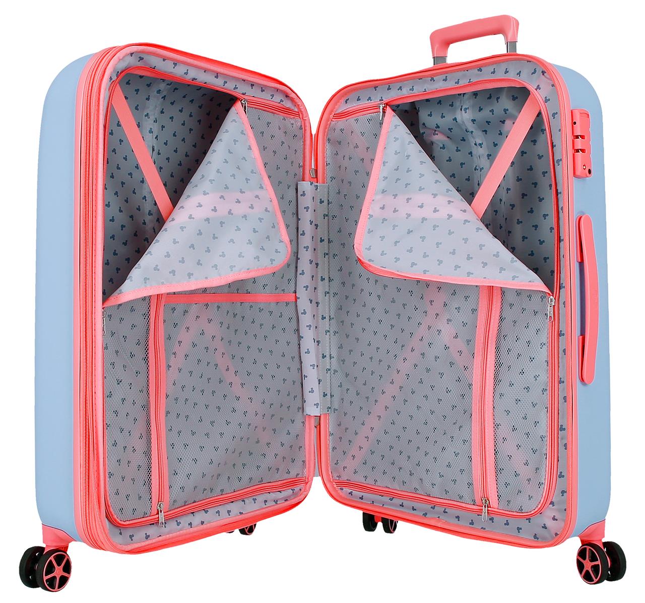 5439521 SET/2 TROLLEY ABS 55-65CM. 4r. MICKEY Crazy Trip Azu