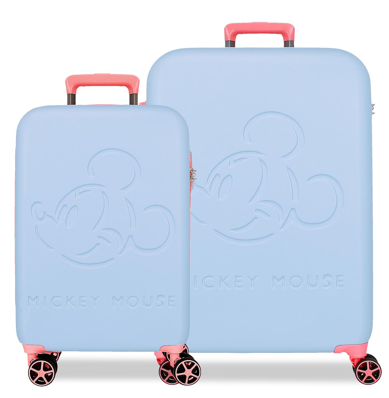 5439521 SET/2 TROLLEY ABS 55-65CM. 4r. MICKEY Crazy Trip Azu