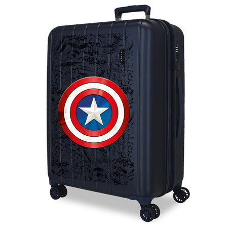 TROLLEY ABS 65CM. C/EXP. 4R. CAPTAIN AMERICA MARIN C.174