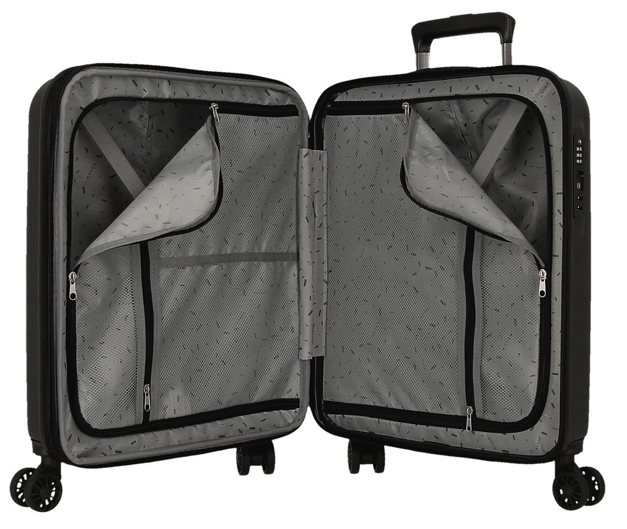 3518641 TROLLEY ABS 55CM.4R.C/EXP. MCKEY WAITING NEGRO