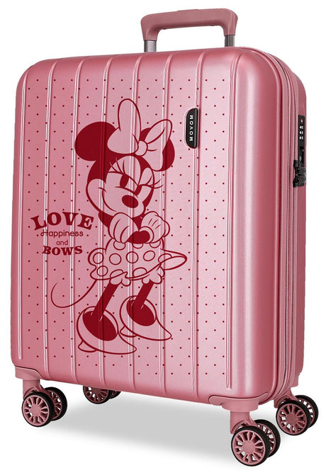 3518644 TROLLEY ABS 55CM.4R.C/EXP. MINNIE LOVE ROSA