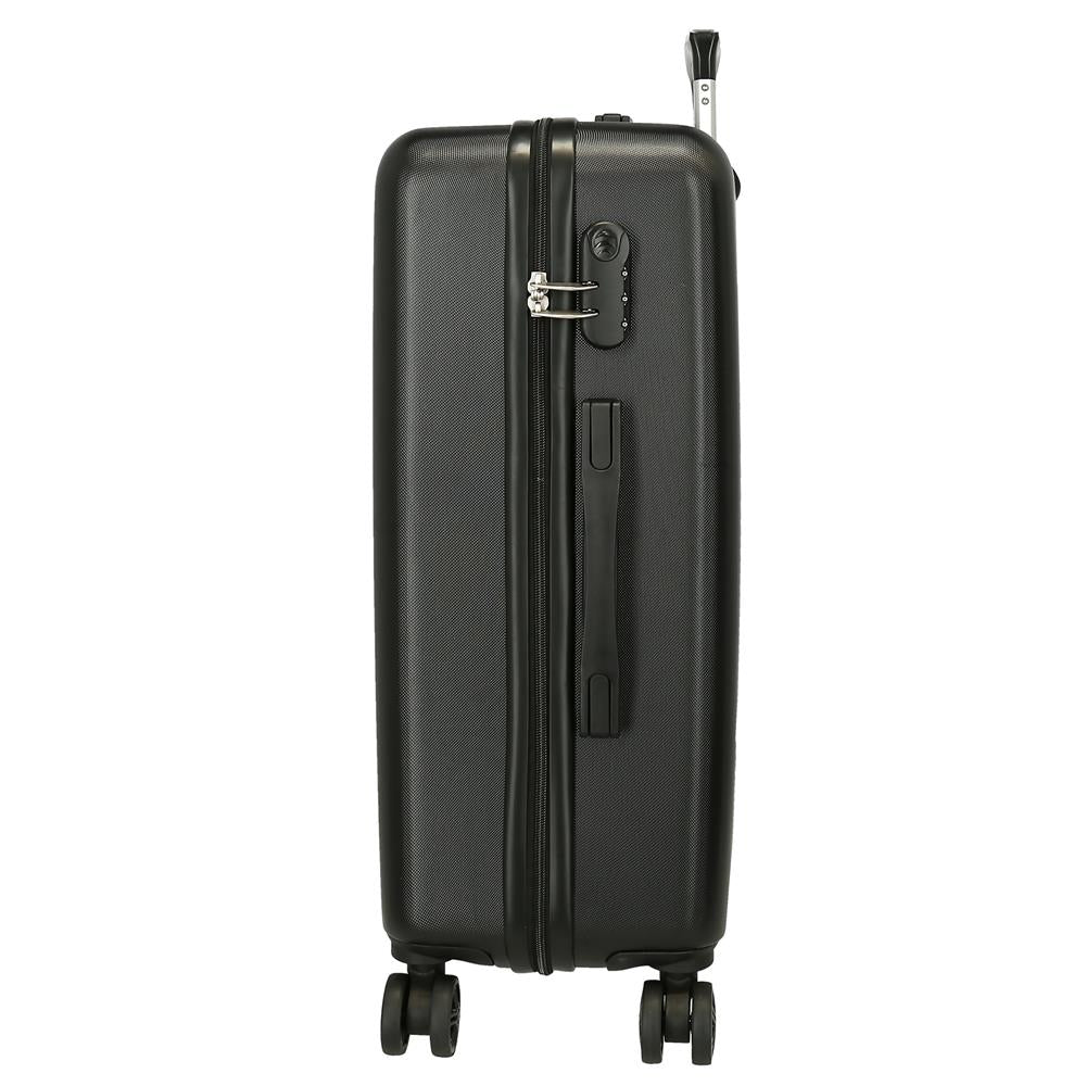 TROLLEY ABS 65CM.4R. TEAM AVENGERS NERO C.101