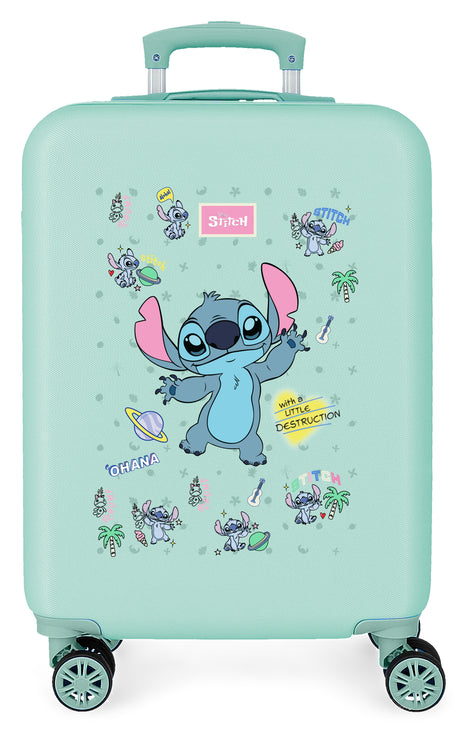 3471141 TROLLEY ABS 55CM. 4R. STITCH LITTLE DESTRUCTION TURQ