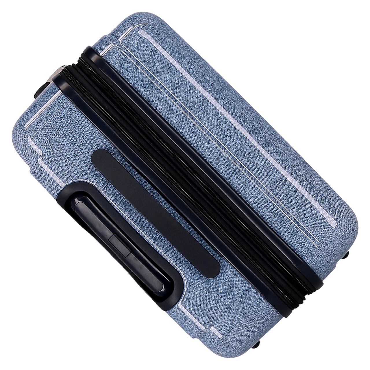 3291242 TROLLEY ABS 65CM. 4R. CUORI DI PUNTO DENIM