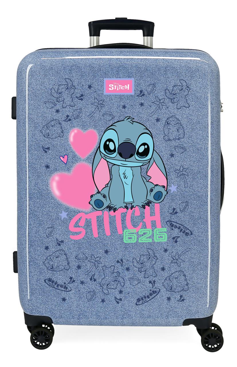 3291242 TROLLEY ABS 65CM. 4R. CUORI DI PUNTO DENIM