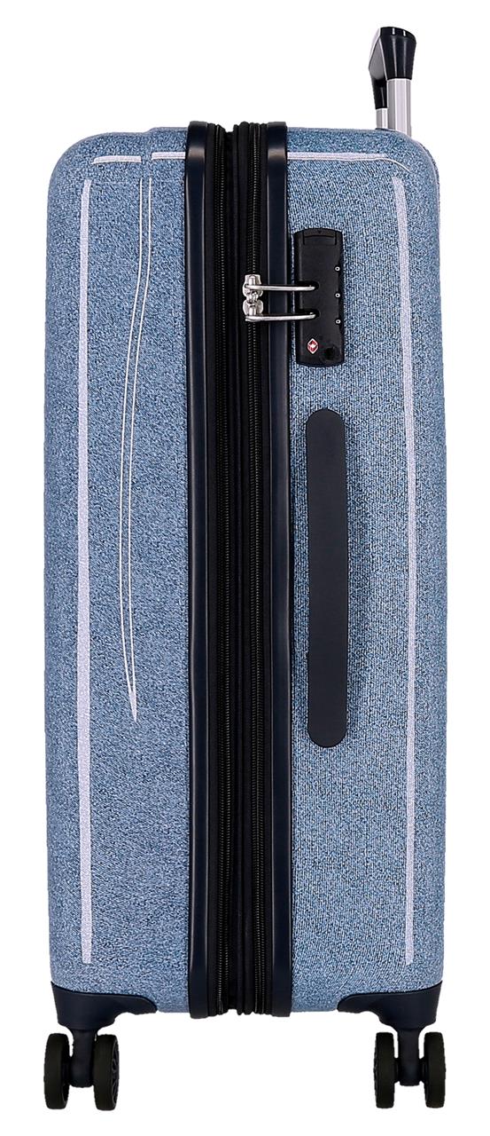 3291442 SET/2 TROLLEY ABS 55-65CM. 4R. CUORI DI PUNTO DENIM
