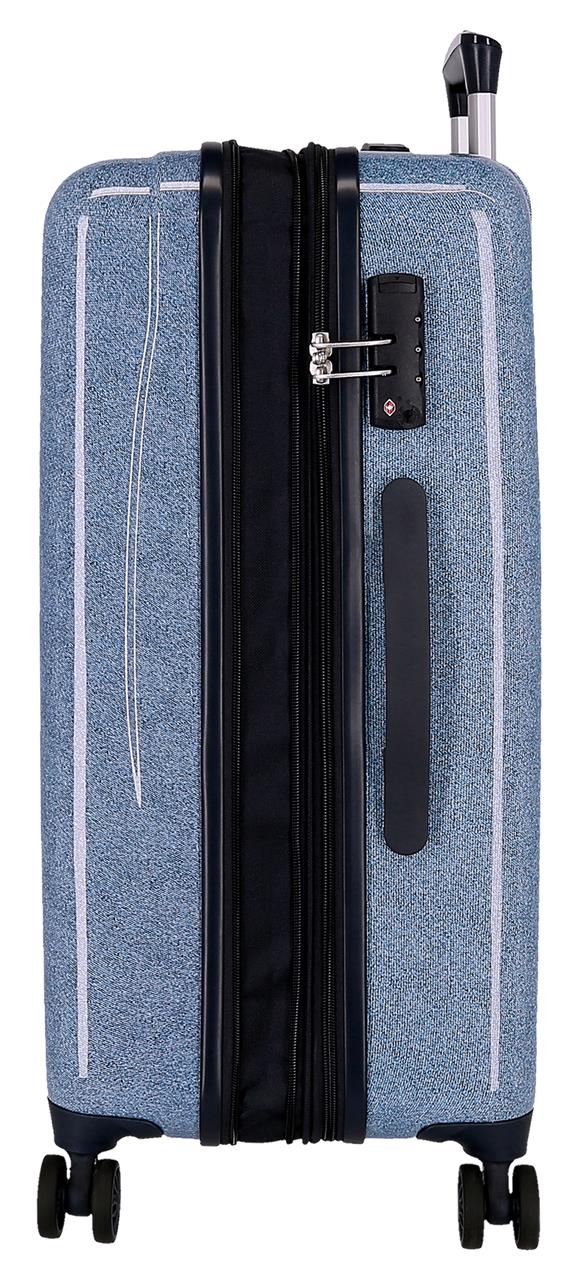 3291442 SET/2 TROLLEY ABS 55-65CM. 4R. CUORI DI PUNTO DENIM