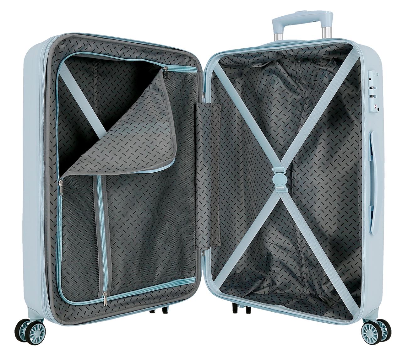 3311241 TROLLEY ABS 65CM. 4R. STICH AUS HAWAII HELLBLAU