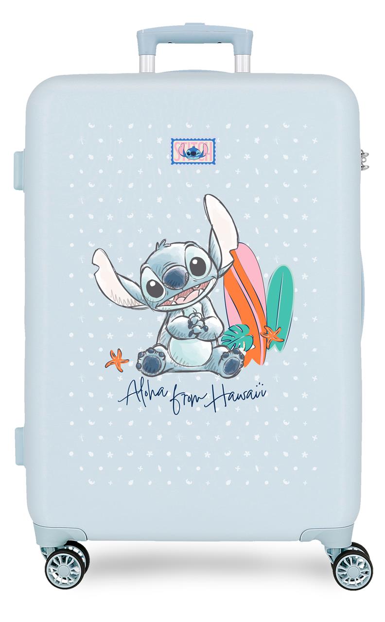 3311241 TROLLEY ABS 65CM. 4R. STICH AUS HAWAII HELLBLAU