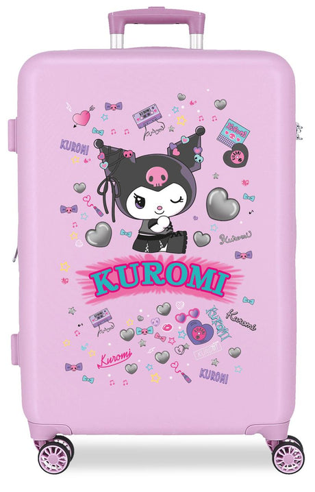 3461241 TROLLEY ABS 65CM. 4R. KUROMI RETROPOP LILAC