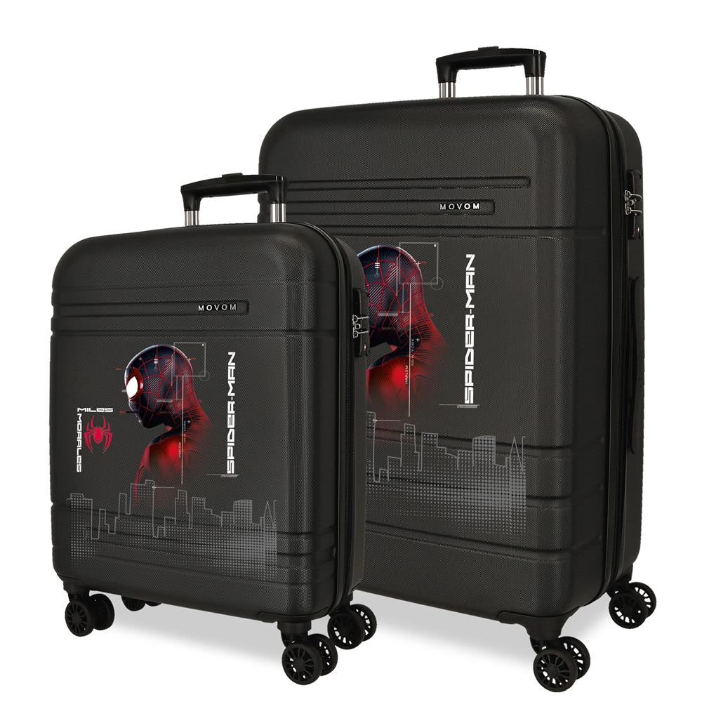 SET/2 TROLLEY ABS 55-68CM. C/EXP. 4R. SPIDER TECHNOLOGY BLACK