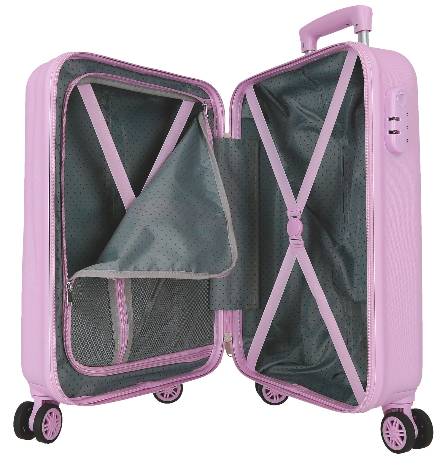 TROLLEY ABS 55CM.4R.  HANNAH MONTANA LILLA