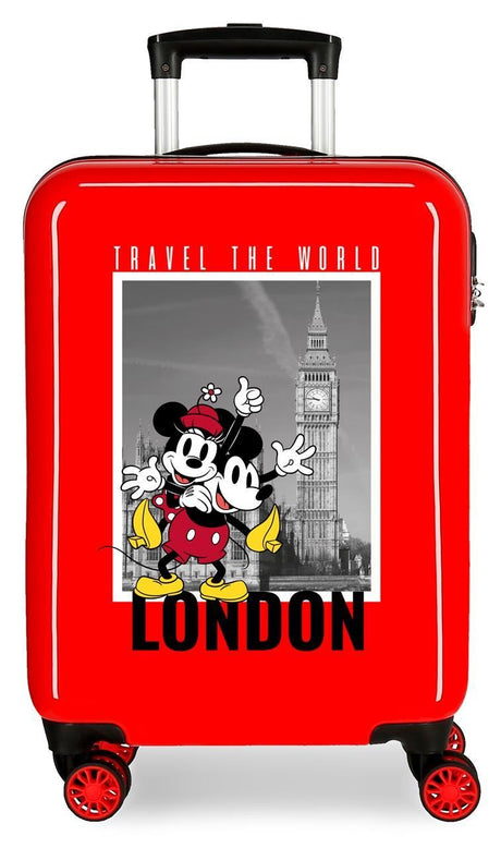 3671726 TROLLEY ABS 55CM.4R MICKEY Y MINNIE LONDON RED