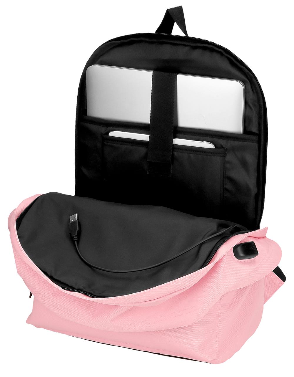 63224C5 RUCKSACK MIT KABELHALTER. 44CM 2C. PJL ARIS BUNTES ROSA