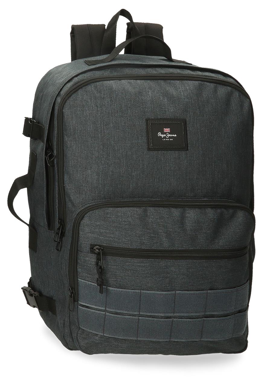 63328C8 ADAP-RUCKSACK. 44CM. PJL ARIS IMMERGRÜN DENIM DUNKEL