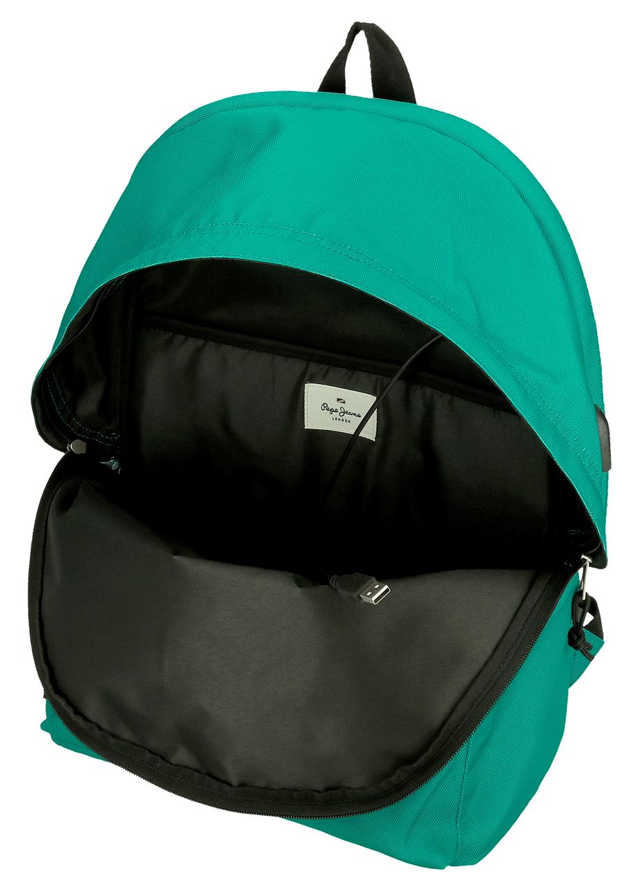 63324C6 RUCKSACK MIT KABELHALTER. 44CM 2C. PJL ARIS IMMERGRÜNES GRÜN