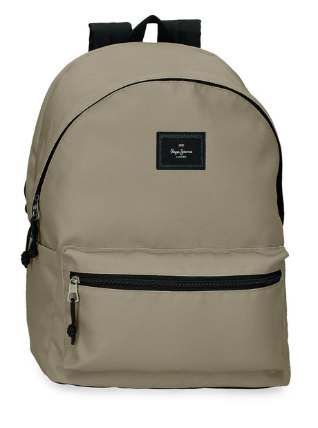 63324H5 SAC À DOS PORTE-MORDER. 44CM2C. PJL ARIS TAUPE À VERT CONTINENT