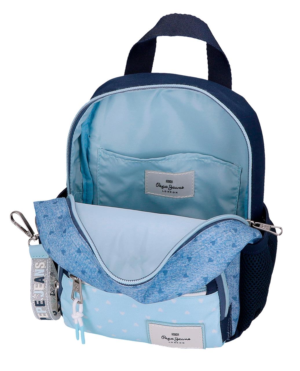 6822022 SAC À DOS 23CM. PJL NONI DENIM BLEU CLAIR