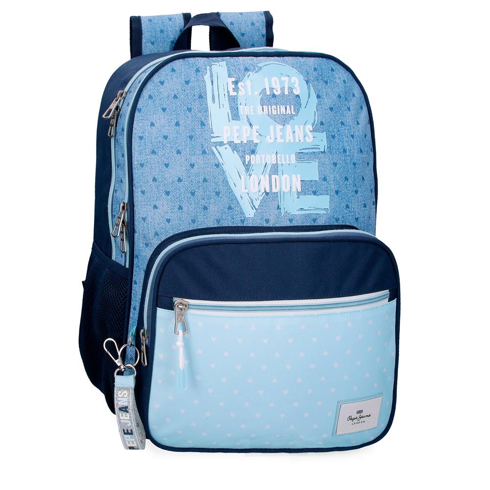 68222D2 ADAP-RUCKSACK. 40CM 2C. PJL NONI DENIM HELLBLAU