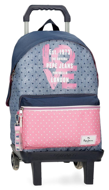 68223T1 MOCHILA ADAP.42CM.C/CARRO PJL NONI DENIM