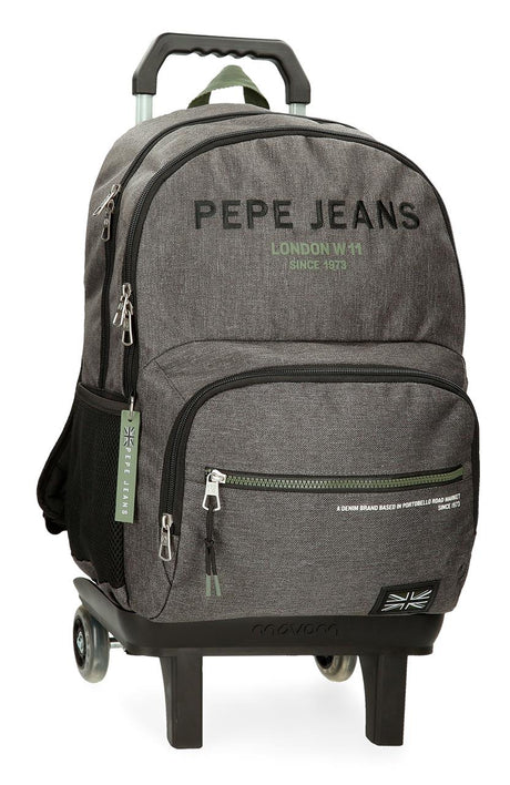 69125T2 MOCHILA ADAP. 45CM 2C. C/CARRO. PJL EDMON GRIS