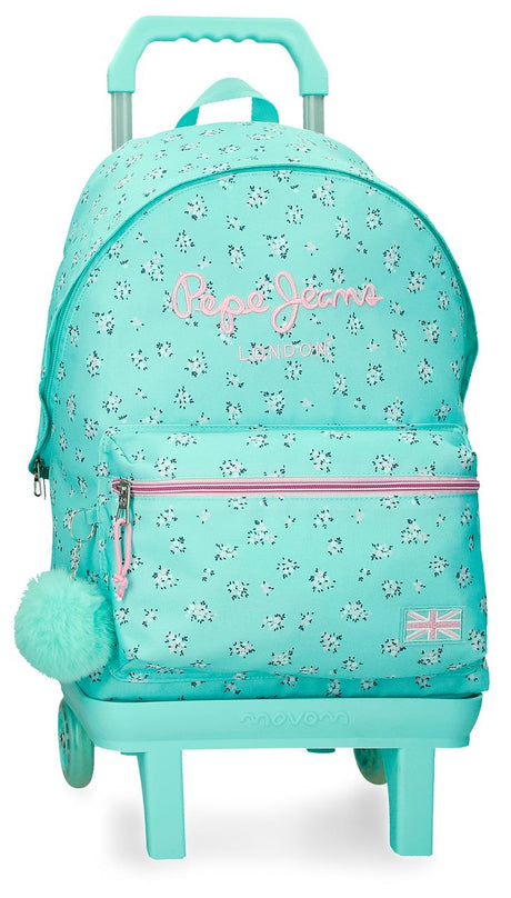 60423V2 MOCHILA ADAP. 44CM. C/CARRO. PJL NORA TURQUESA