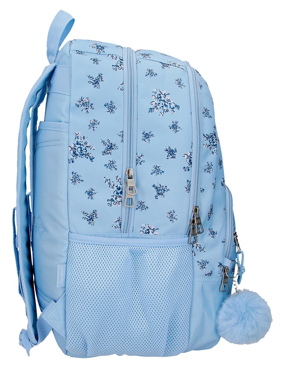 60825F2 MOCHILA ADAP. 44CM 2C. PJL OLIVIA AZUL CLARO