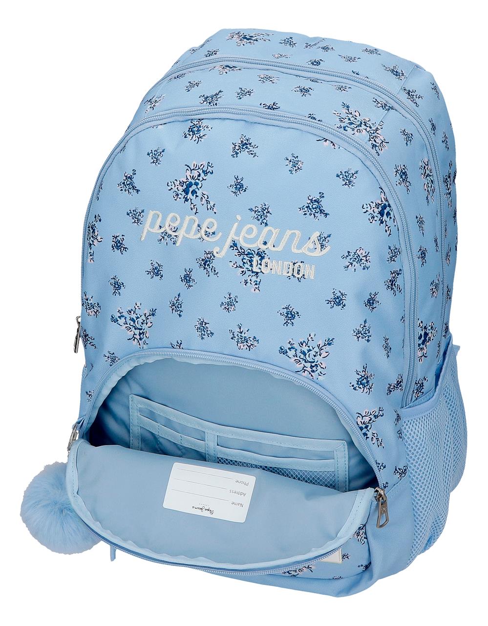 60825F2 MOCHILA ADAP. 44CM 2C. PJL OLIVIA AZUL CLARO