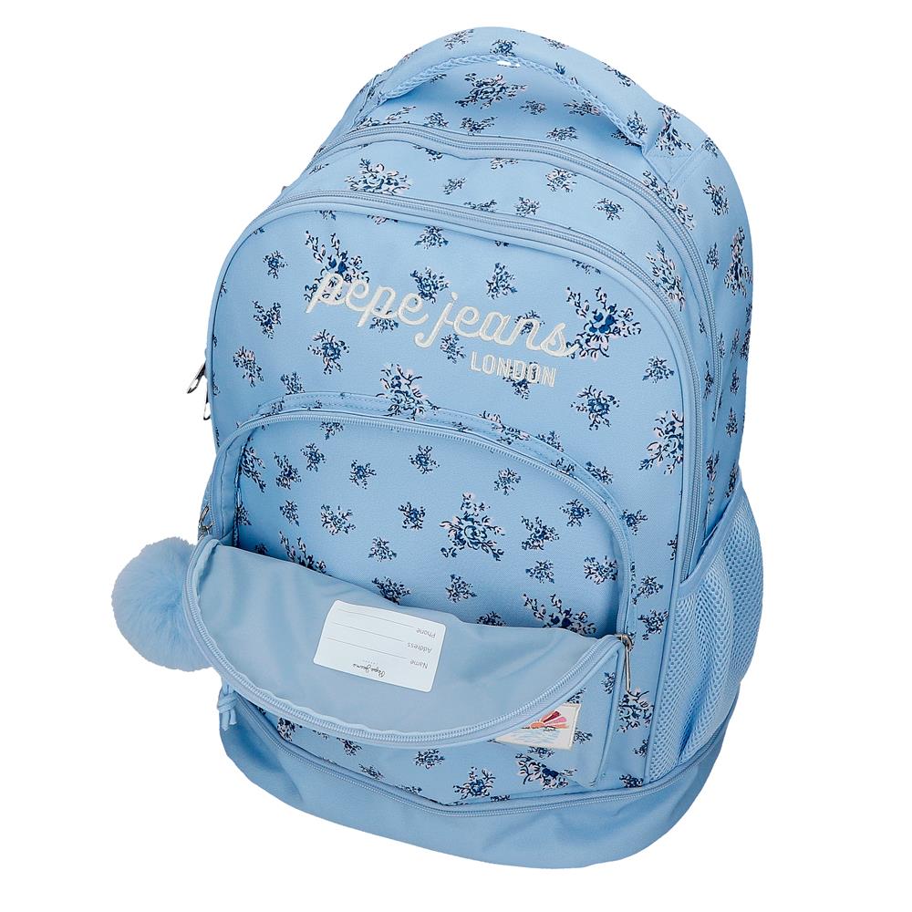 6082942 SAC À DOS COMPACT DESM. 2R. PJL OLIVIA BLEU CLAIR