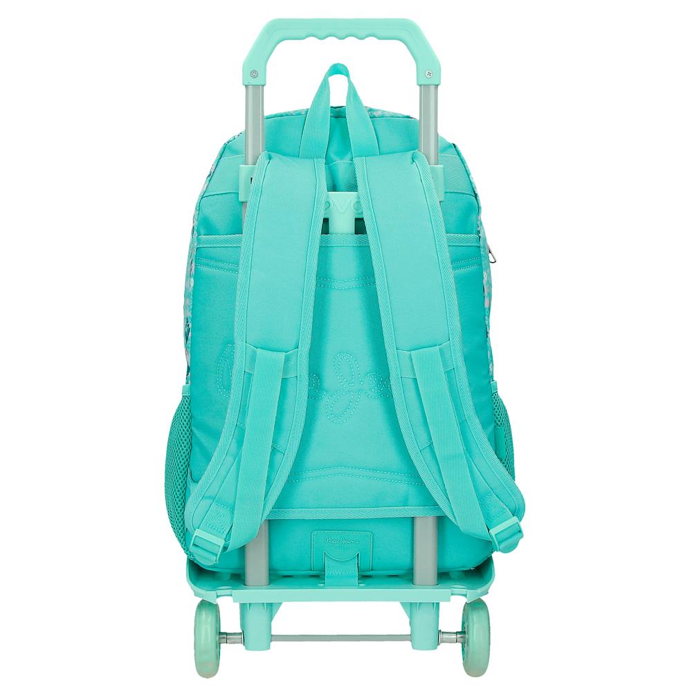 61125V1 ADAP BACKPACK. 44CM 2C. C/CARRO. PJL SUN TUR GREEN