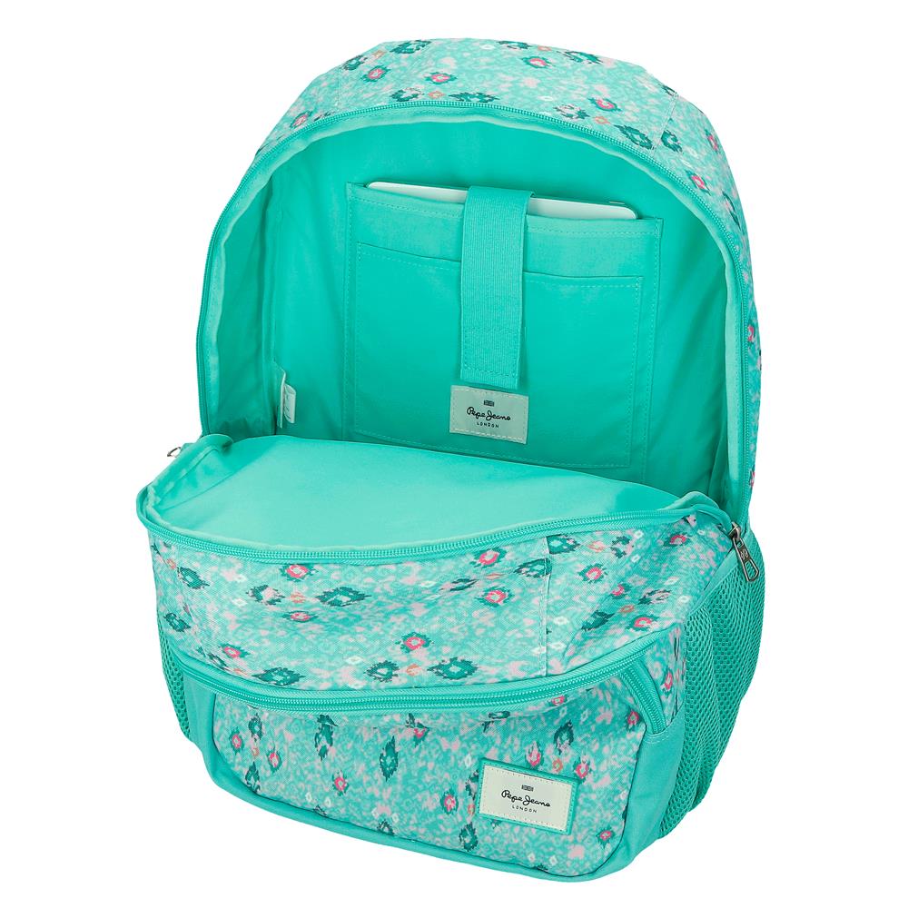 61125V1 ADAP BACKPACK. 44CM 2C. C/CARRO. PJL SUN TUR GREEN