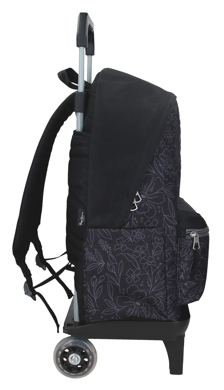 61323V1 ADAP BACKPACK. 44CM 2B LAT. C/CARRO. PJL ELOISE BLACK