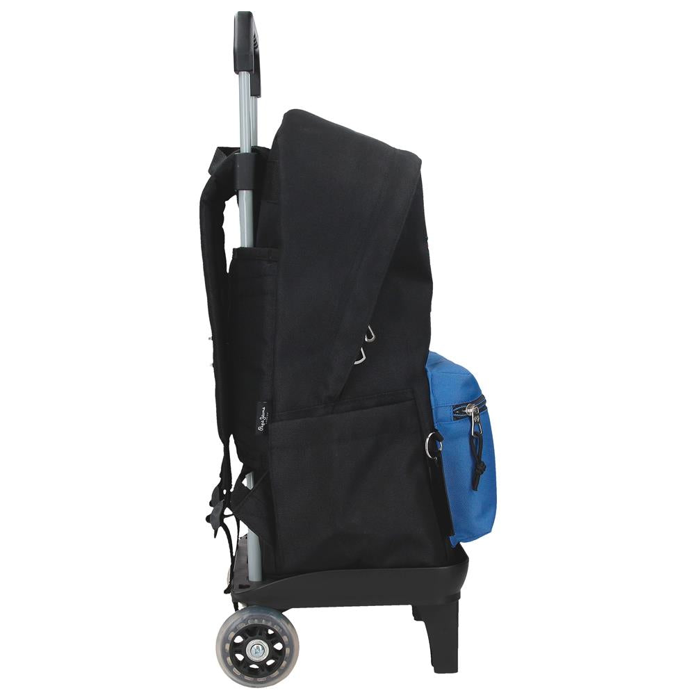 61523V2 ADAP BACKPACK. 44CM. C/CARRO. PJL HENRY BLACK