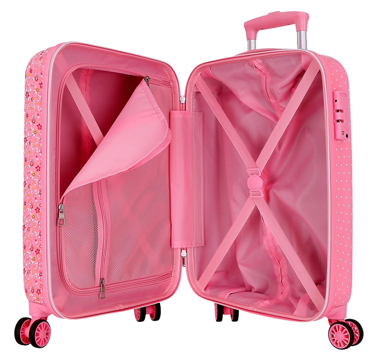 6711923 SET/2 TROLLEY ABS 55-68CM. 4r. PJL Alenka Rosa