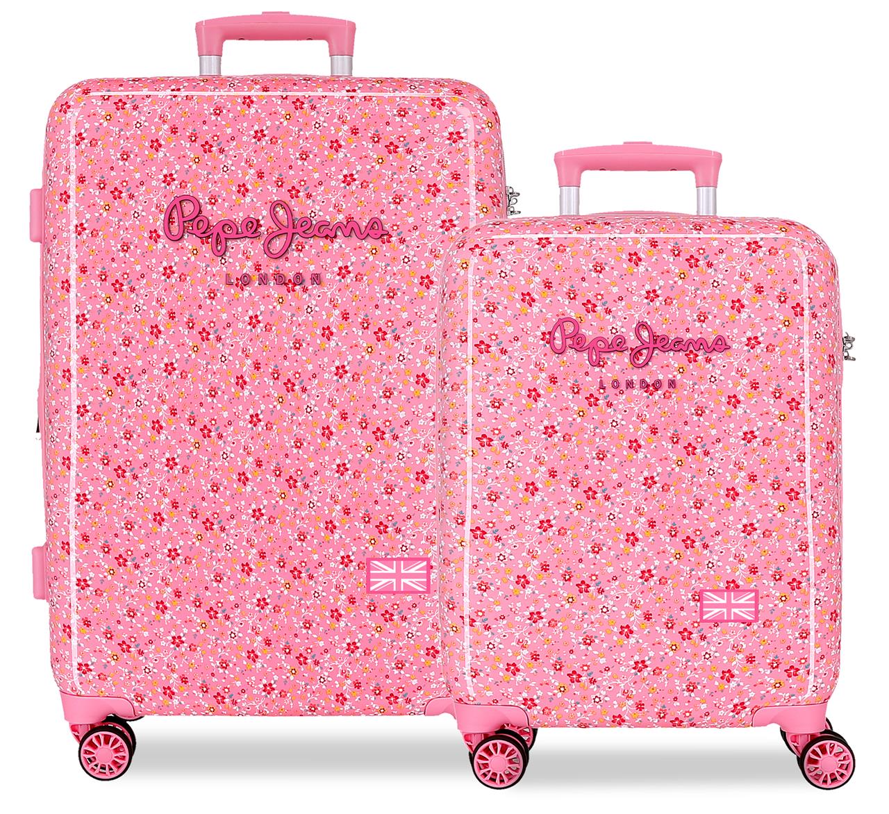 6711923 SET/2 TROLLEY ABS 55-68CM. 4r. PJL Alenka Rosa