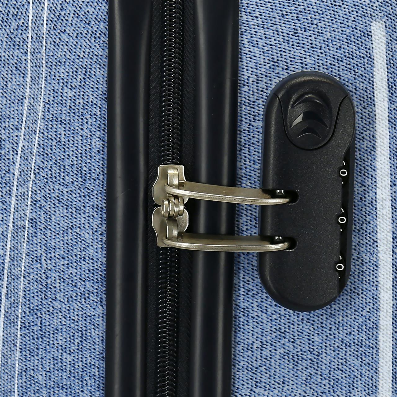 6821722 TROLLEY ABS 55CM. 4R. PJL NONI DENIM LIGHT BLUE