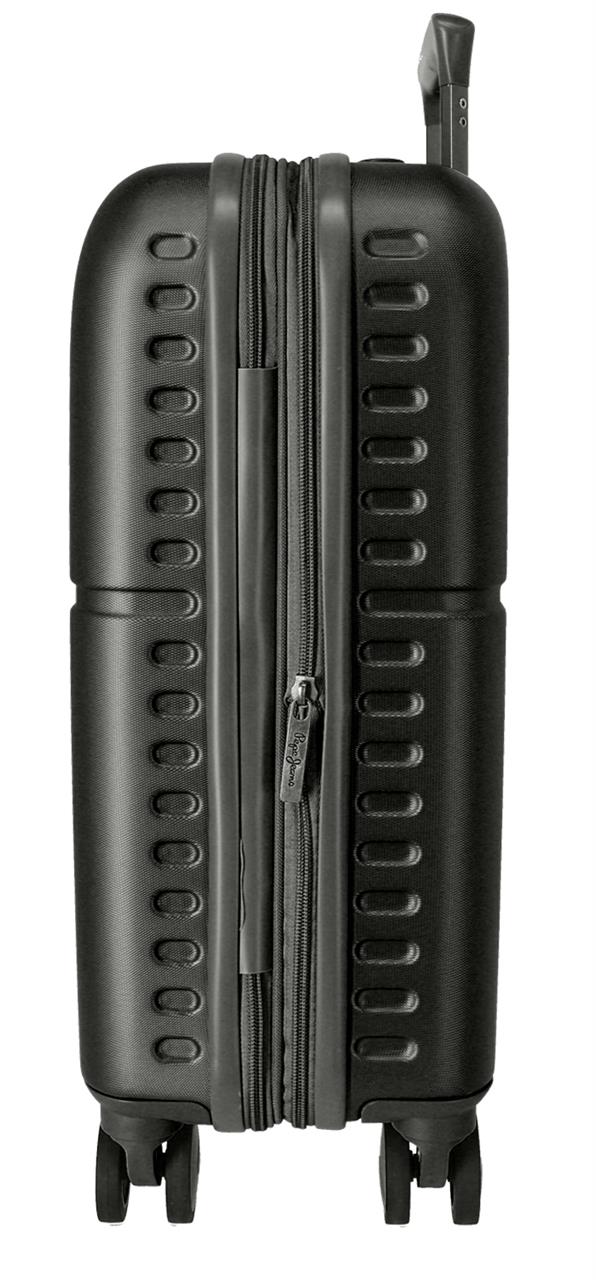 7688621 TROLLEY ABS 55CM. C/EXP. 4R. PJL HIGHLIGHT SCHWARZ