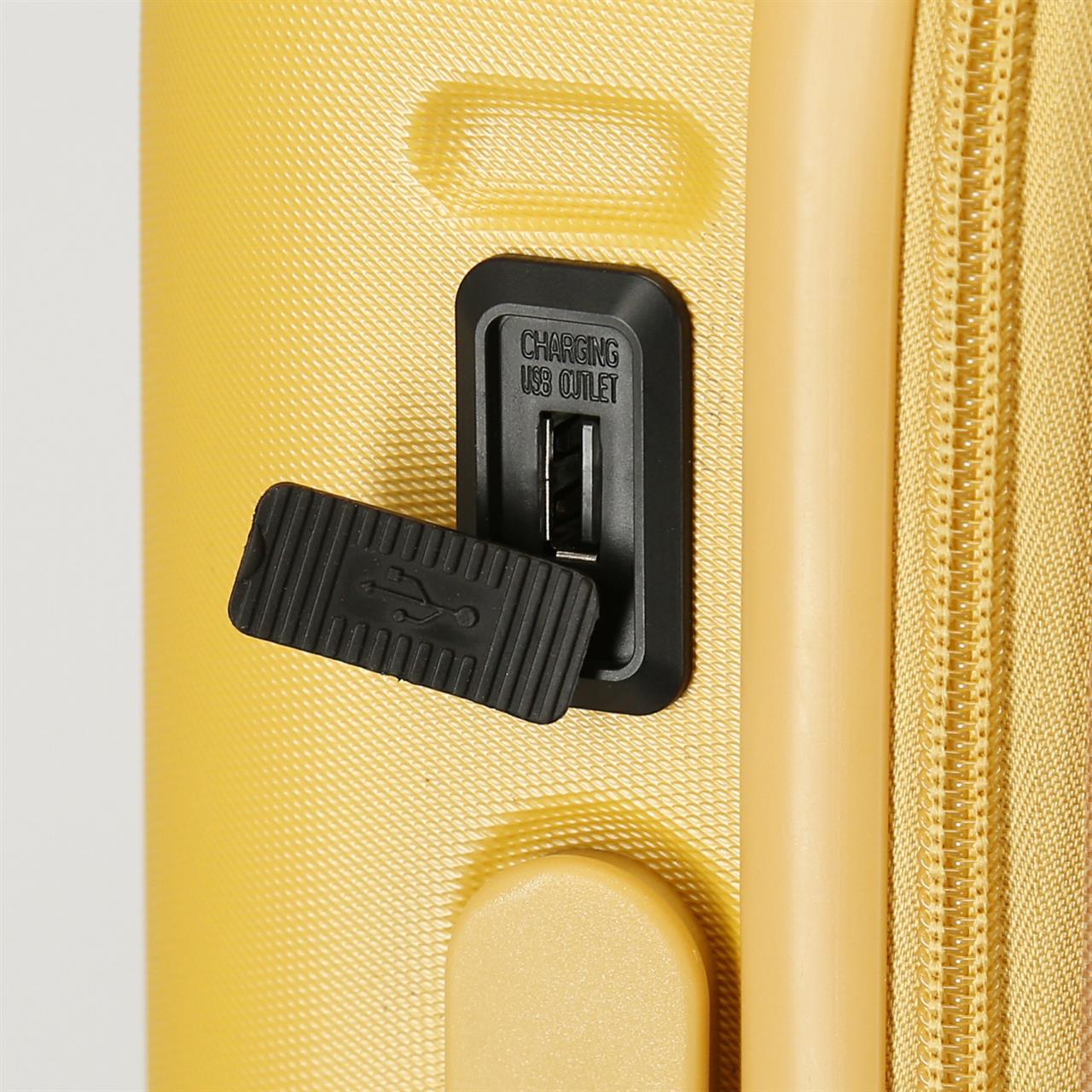 7688623 TROLLEY ABS 55CM. C/EXP. 4R. PJL HIGHLIGHT OCRE