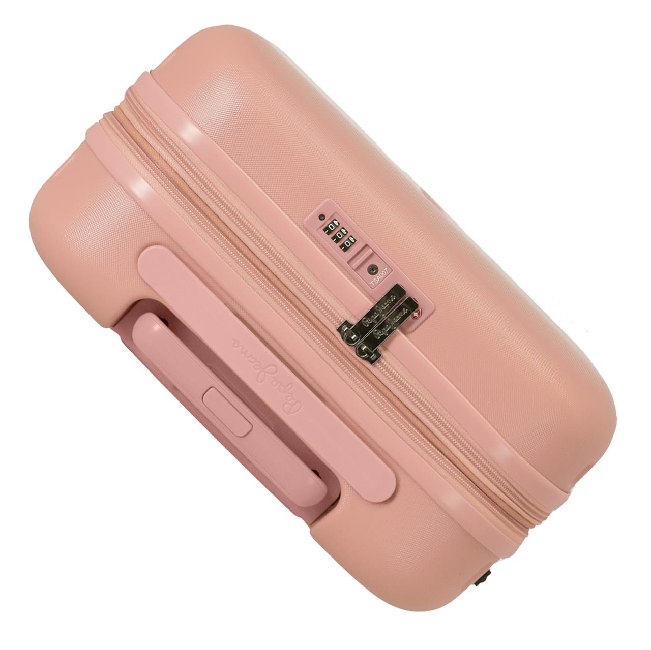 7688624 TROLLEY ABS 55CM. C/EXP. 4R. PJL HIGHLIGHT LICHT ROZE