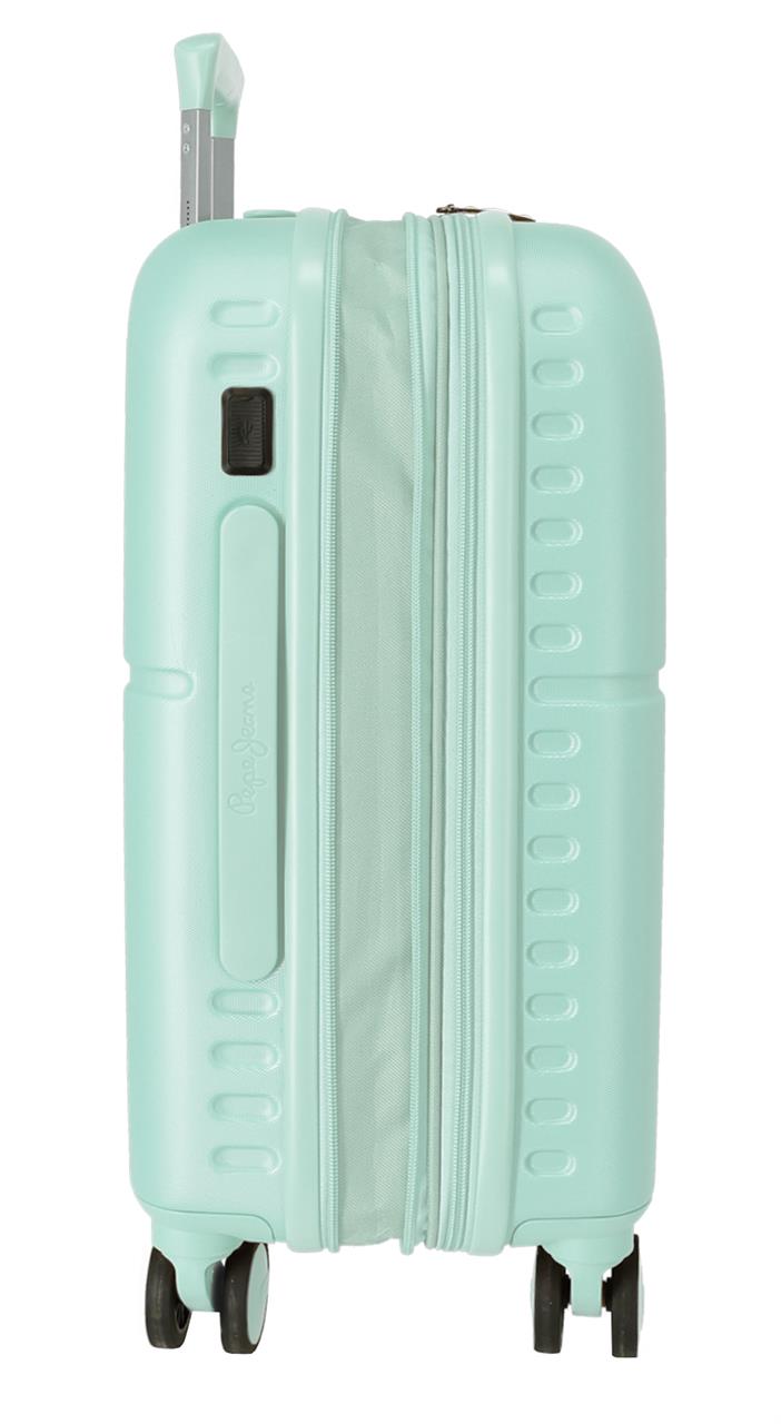 7688625 TROLLEY ABS 55CM. C/EXP. 4R. PJL HIGHLIGHT TURQUOISE